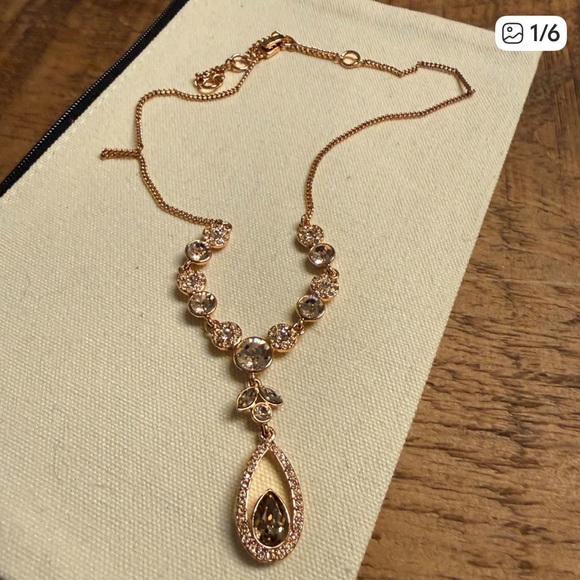 Givenchy Jewelry - Givenchy Crystal Rose Gold Y-Necklace
